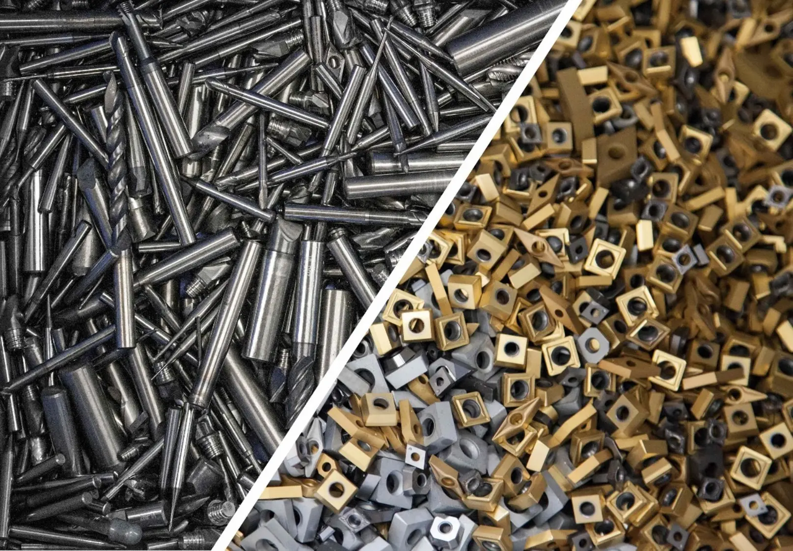 Plaquettes de coupe en carbure de tungstène usées — rachat VALMETAUX